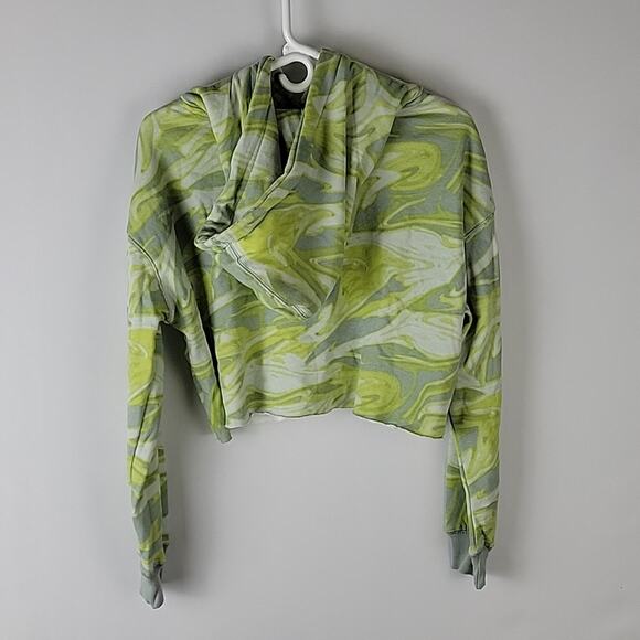 Wild Fable Cropped Hoodie, Green Swirl, Size L, NWT - Picture 3 of 7